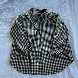 Madewell black gingham button up